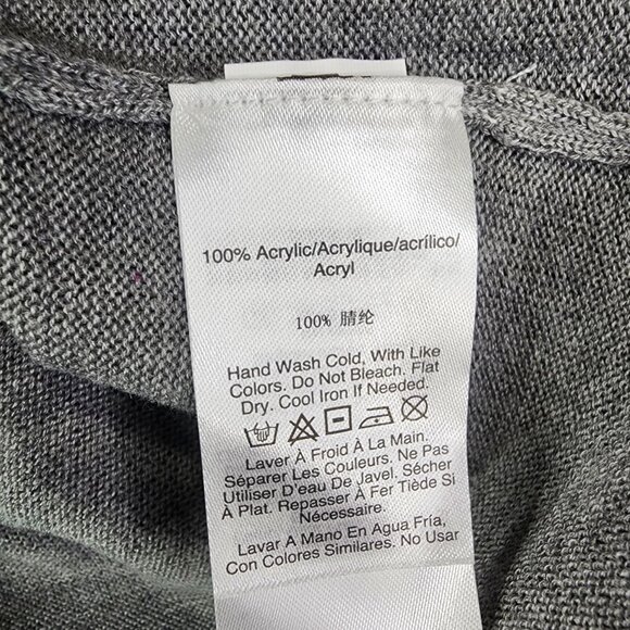 Women's Grey DKNY Acrylic Shirt Short Sleeve Crew Neck Size L - Picture 8 of 13